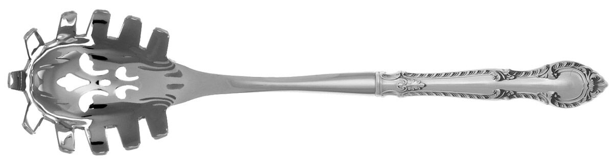 English Gadroon (Sterling, 1939, No Monos) Pasta Server with Stainless Bowl HC by Gorham Silver-1