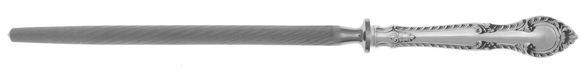 English Gadroon (Sterling, 1939, No Monos) Sharpener Knife with Steel Rod HC by Gorham Silver-1