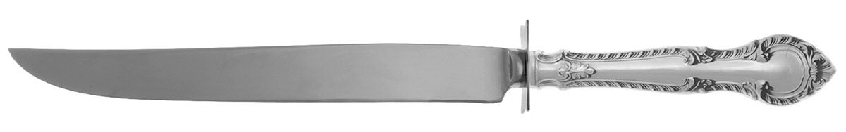 English Gadroon (Sterling, 1939, No Monos) Carving Knife Small with Stainless Blade HC by Gorham Silver-1