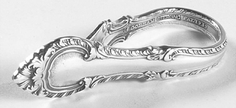 English Gadroon (Sterling, 1939, No Monos) Napkin Clip HC by Gorham Silver-1