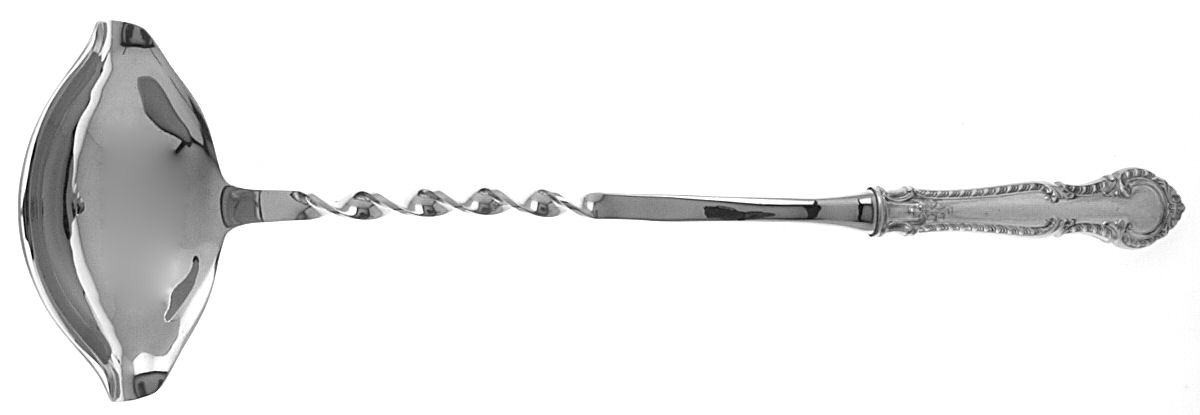 English Gadroon (Sterling, 1939, No Monos) Punch Ladle with Stainless Bowl by Gorham Silver-1
