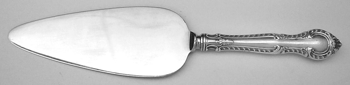 English Gadroon (Sterling, 1939, No Monos) Pie Server with Stainless Blade by Gorham Silver-1