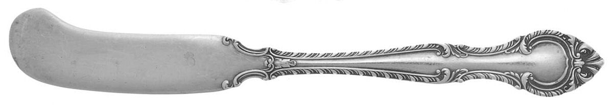 English Gadroon (Sterling, 1939, No Monos) Flat Handle Butter Spreader by Gorham Silver-1