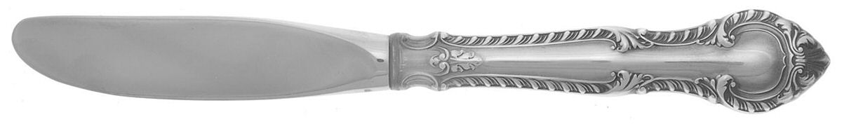 English Gadroon (Sterling, 1939, No Monos) Modern Hollow Butter Spreader (Stainless) by Gorham Silver-1