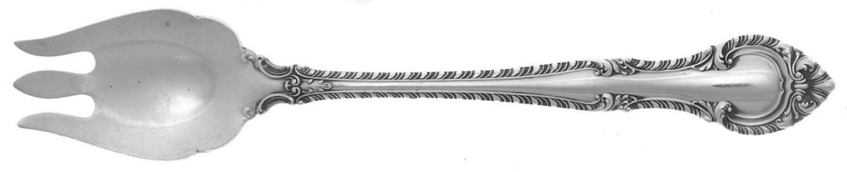 English Gadroon (Sterling, 1939, No Monos) Ice Cream Fork by Gorham Silver-1