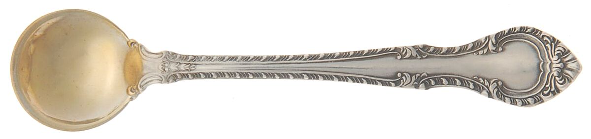 English Gadroon (Sterling, 1939, No Monos) Individual Salt Spoon by Gorham Silver-1