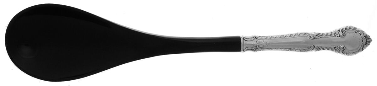 English Gadroon (Sterling, 1939, No Monos) Salad Serving Spoon with Plastic Bowl by Gorham Silver-1