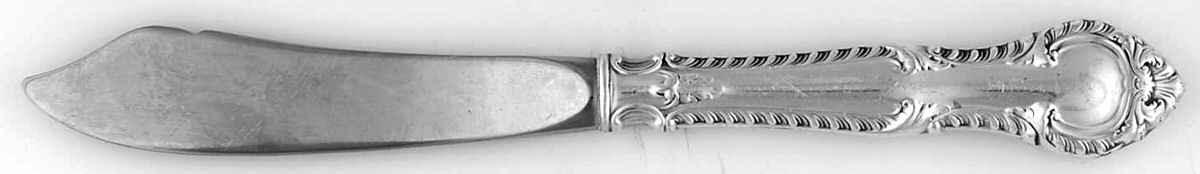 English Gadroon (Sterling, 1939, No Monos) Hollow Handle Master Butter Knife by Gorham Silver-1