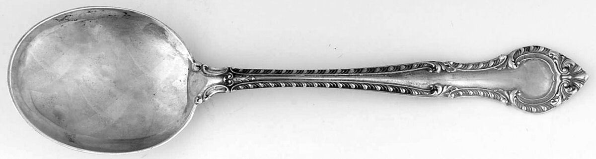 English Gadroon (Sterling, 1939, No Monos) Round Bowl Soup Spoon (Bouillon) by Gorham Silver-1