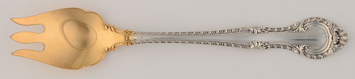 English Gadroon (Sterling, 1939, No Monos) Ice Cream Fork by Gorham Silver-1