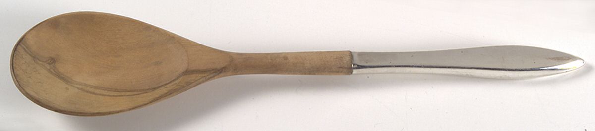 Esprit (Sterling, 1963) Salad Serving Spoon with Wooden Bowl by Gorham Silver-1