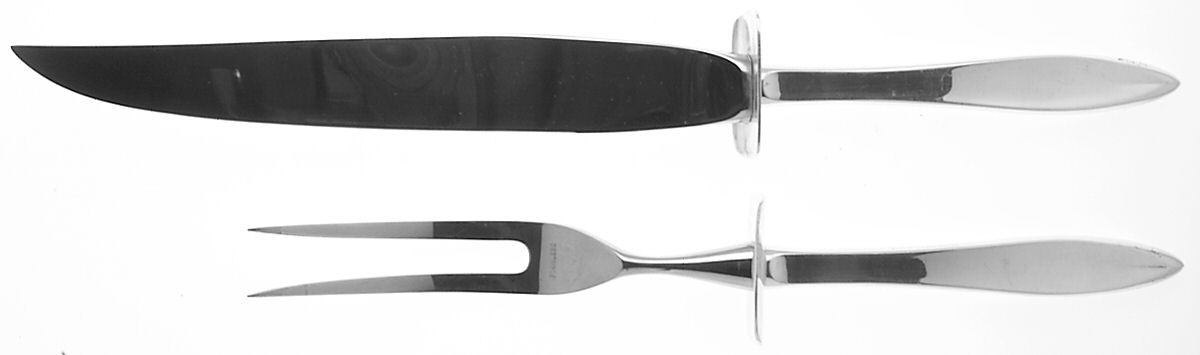Esprit (Sterling, 1963) (2 Pc)Carving Set-Lg Stnbl/Roast w/Sterling Guard by Gorham Silver-1