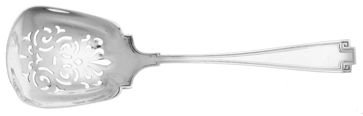 Etruscan (Sterling, 1913) Pierced Nut Serving Spoon by Gorham Silver-1