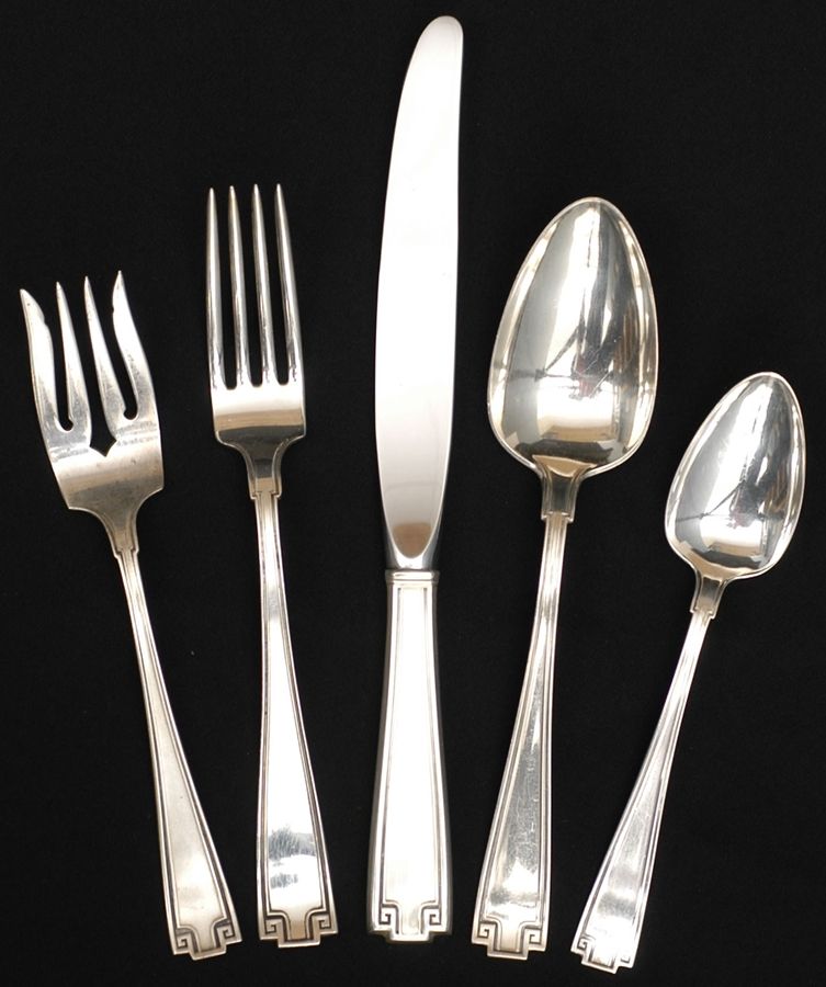 Etruscan (Sterling, 1913) 5 Piece Place Size Setting by Gorham Silver-1