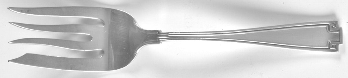 Etruscan (Sterling, 1913) Small Solid Cold Meat Serving Fork by Gorham Silver-1