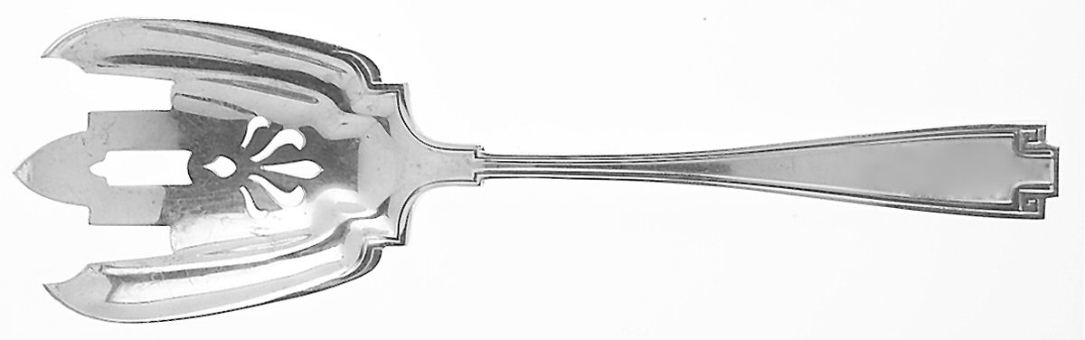 Etruscan (Sterling, 1913) Oversize Solid Salad Servng Fork by Gorham Silver-1