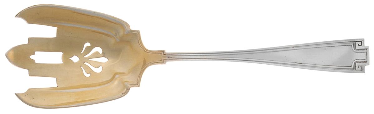 Etruscan (Sterling, 1913) Oversize Solid Salad Servng Fork by Gorham Silver-1