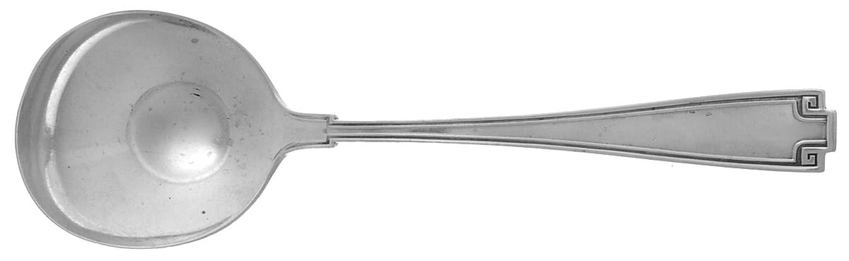 Etruscan (Sterling, 1913) Round Bowl Soup Spoon (Gumbo) by Gorham Silver-1
