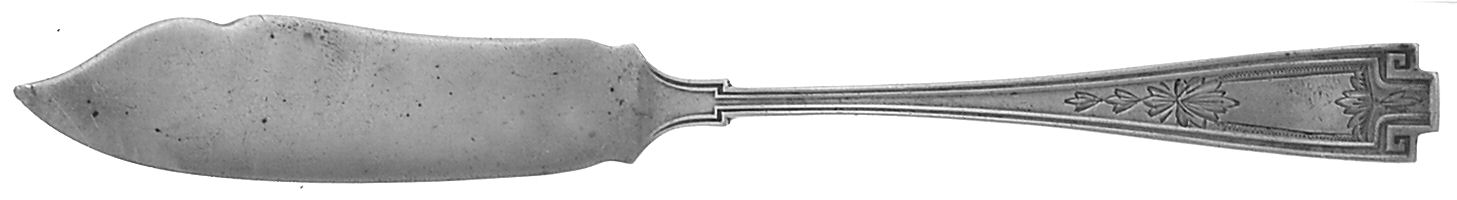 Etruscan-Engraved (Sterling, 1913) Flat Handle Master Butter Knife by Gorham Silver-1