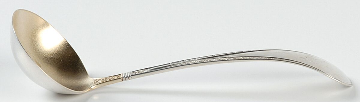 Eva (Sterling, 1870) Solid Gravy Ladle by Gorham Silver-1