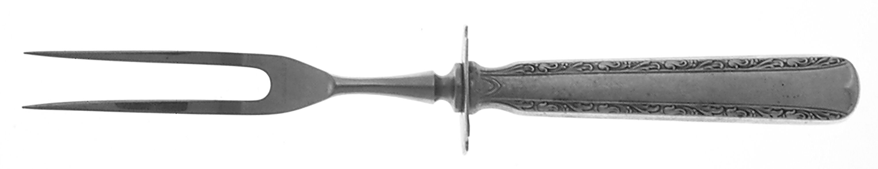Eventide (Sterling, 1936, No Monograms) Small Steak Carving Fork with Stainless Prongs by Gorham Silver-1