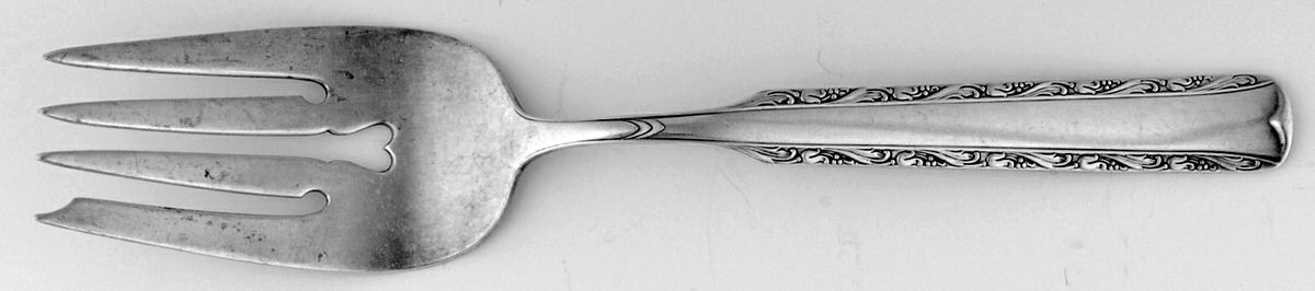 Eventide (Sterling, 1936, No Monograms) Medium Solid Cold Meat Serving Fork by Gorham Silver-1