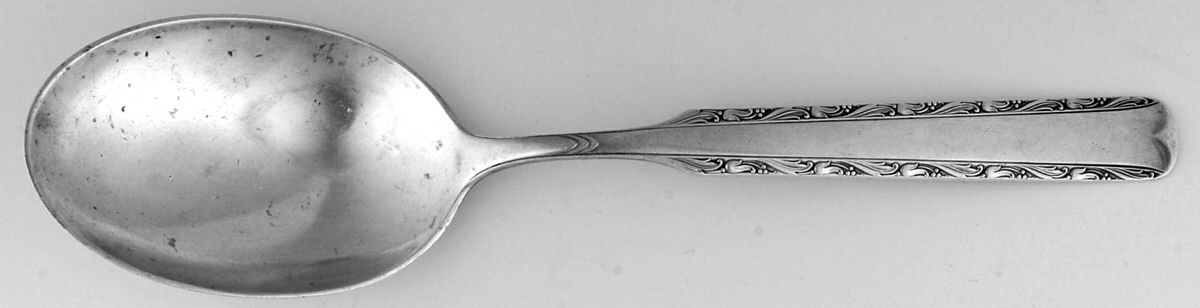 Eventide (Sterling, 1936, No Monograms) Solid Serving Spoon by Gorham Silver-1