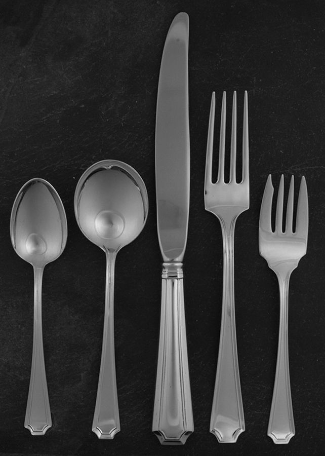 Fairfax (Sterling, 1910, No Monograms) 5 Piece Dinner Size Setting by Gorham Silver-1