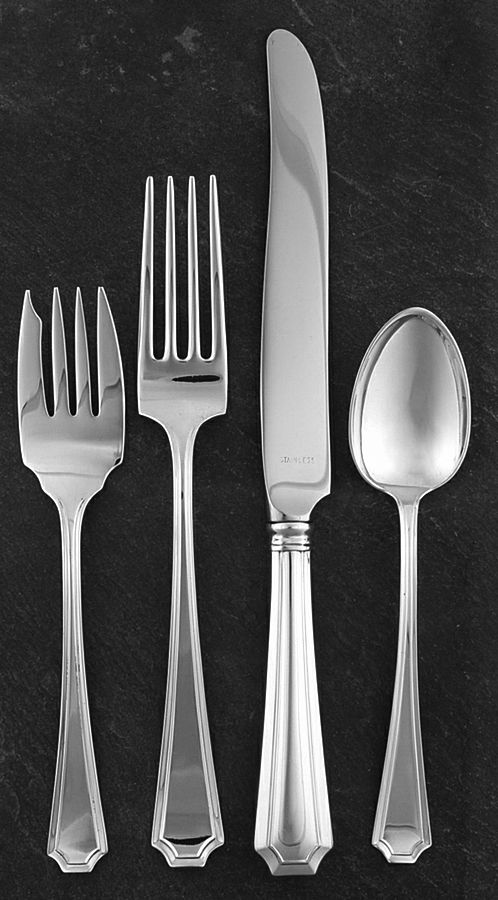 Fairfax (Sterling, 1910, No Monograms) 4 Piece Place Size Setting by Gorham Silver-1