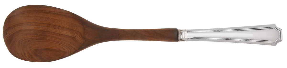 Fairfax (Sterling, 1910, No Monograms) Salad Serving Spoon Wooden Bowl by Gorham Silver-1