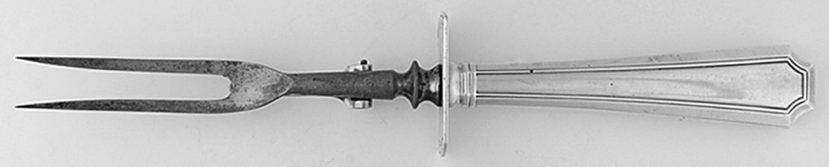 Fairfax (Sterling, 1910, No Monograms) Large Stainless-Prong Roast Carving Fork by Gorham Silver-1