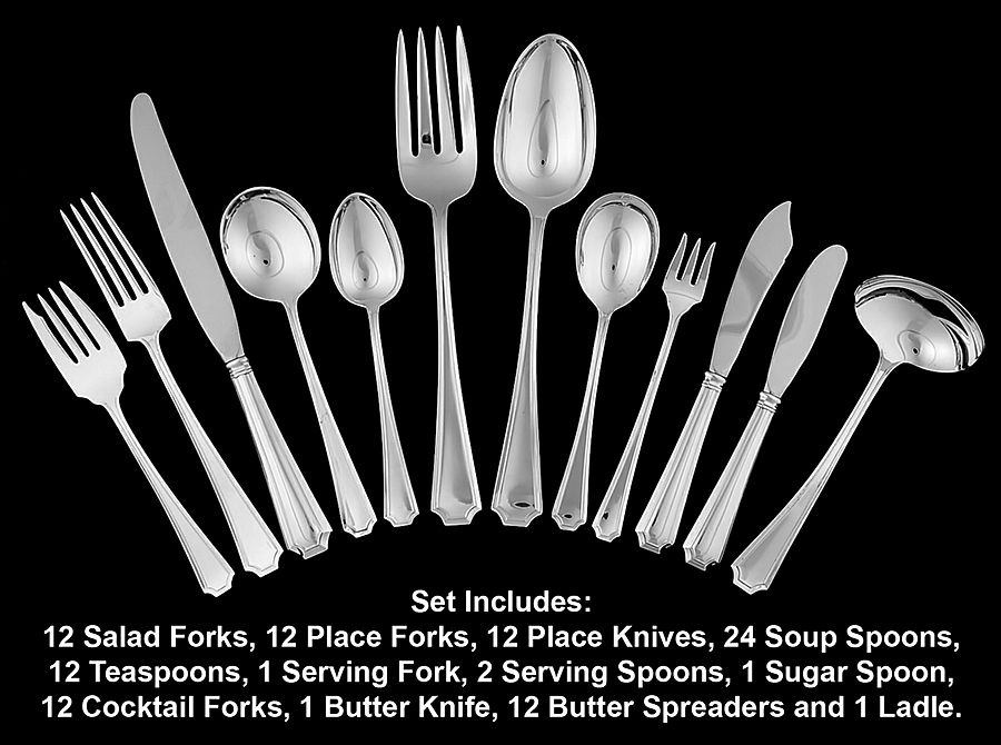 Fairfax (Sterling, 1910, No Monograms) 102 Piece Set by Gorham Silver-1