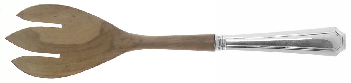 Fairfax (Sterling, 1910, No Monograms) Salad Serving Fork Wooden Prongs by Gorham Silver-1