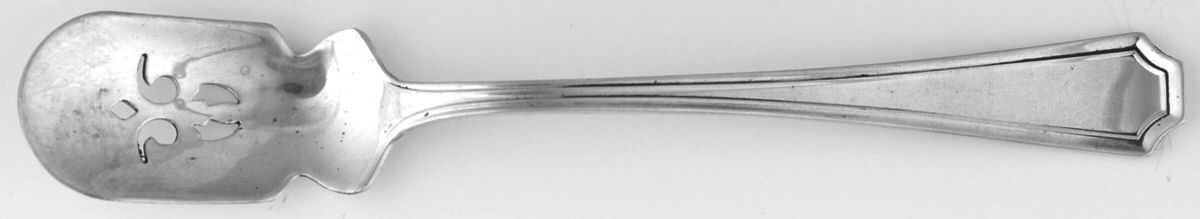 Fairfax (Sterling, 1910, No Monograms) Short Handled Olive Spoon with Pierced Bowl by Gorham Silver-1