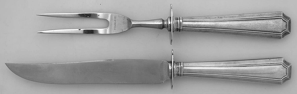 Fairfax (Sterling, 1910, No Monograms) Small Steak 2-Piece Carving Set w/Stainless Blade by Gorham Silver-1