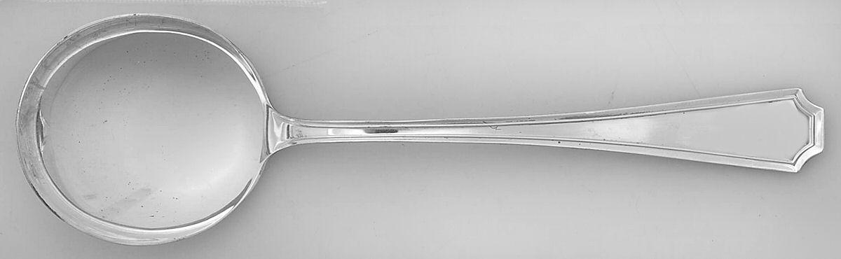 Fairfax (Sterling, 1910, No Monograms) Round Bowl Soup Spoon (Gumbo) by Gorham Silver-1