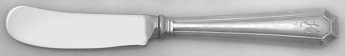Fairfax (Sterling, 1910, No Monograms) Butter Spreader Hollow Hdl-Paddle/Stainless Blade by Gorham Silver-1