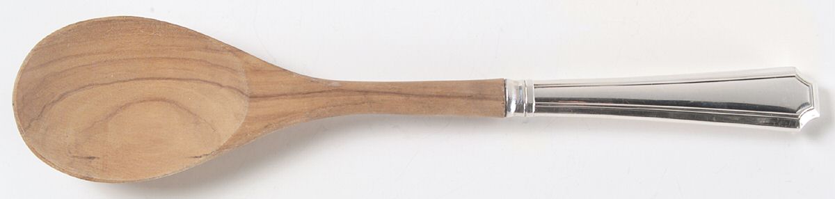 Fairfax (Sterling, 1910, No Monograms) Salad Serving Spoon Wooden Bowl by Gorham Silver-1