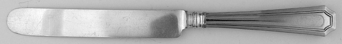 Fairfax (Sterling, 1910, No Monograms) Blunt Hollow Handle Knife W/Bolster by Gorham Silver-1