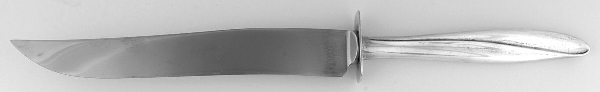 Firelight (Sterling, 1959) Large Carving/Roast Knife StnlBl w/Sterling Guard by Gorham Silver-1