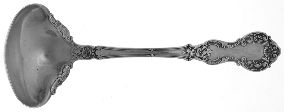 Fleury (Sterling, 1909, No Monograms) Solid Gravy Ladle by Gorham Silver-1