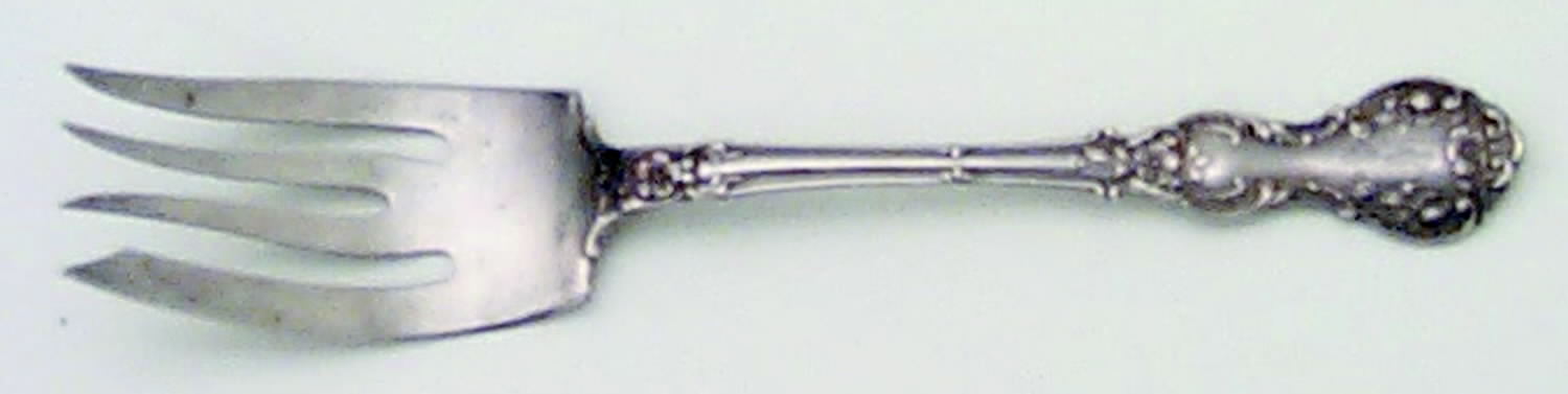 Fleury (Sterling, 1909, No Monograms) Small Solid Cold Meat Serving Fork by Gorham Silver-1