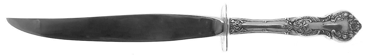 Fleury (Sterling, 1909, No Monograms) Small Carving Knife W/Sterling Guard by Gorham Silver-1