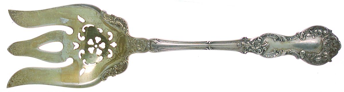 Fleury (Sterling, 1909, No Monograms) Solid Salad Serving Fork by Gorham Silver-1
