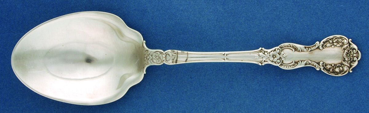 Fleury (Sterling, 1909, No Monograms) Solid Salad Serving Spoon by Gorham Silver-1