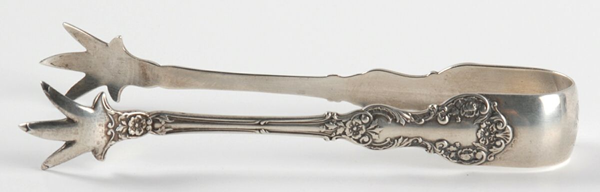 Fleury (Sterling, 1909, No Monograms) Small Sugar Tongs by Gorham Silver-1