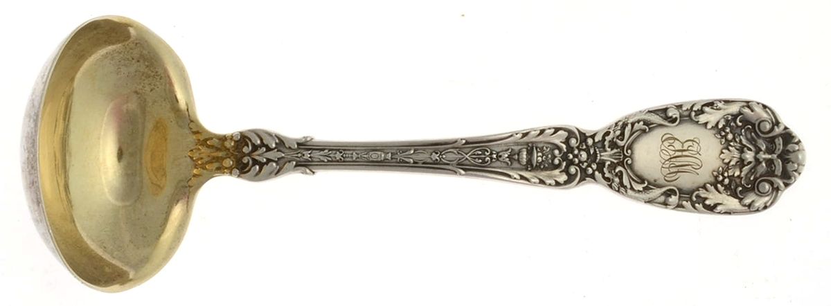 Florentine-Florenz (Sterling, 1901) Solid Piece Cream Ladle by Gorham Silver-1