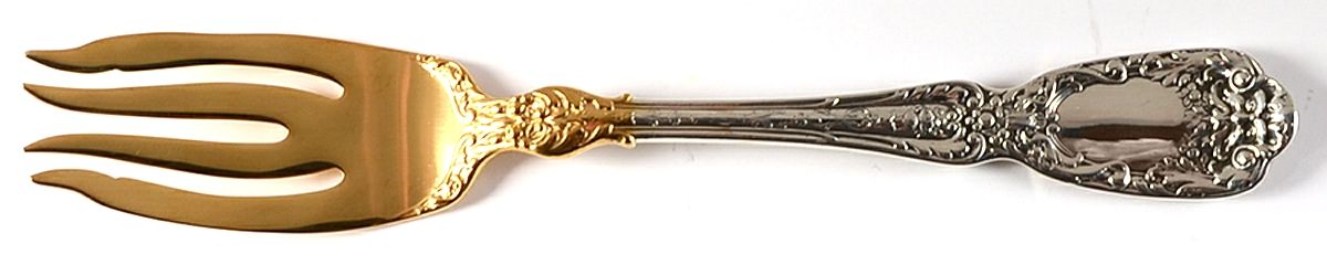 Florentine-Florenz (Sterling, 1901) Large Individual Solid Fish/Salad Fork by Gorham Silver-1