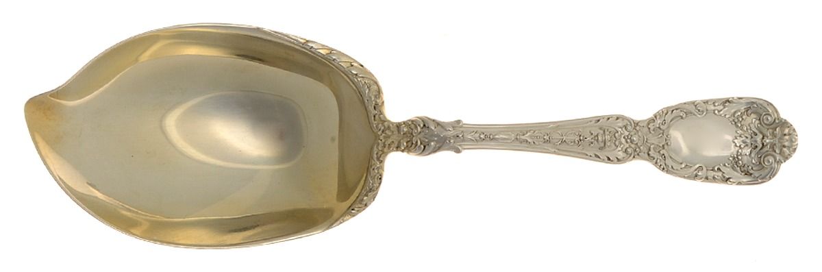 Florentine-Florenz (Sterling, 1901) Vegetable Serving Spoon (Solid) by Gorham Silver-1
