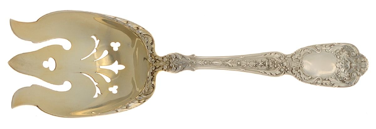 Florentine-Florenz (Sterling, 1901) Vegetable Serving Fork (Solid) by Gorham Silver-1